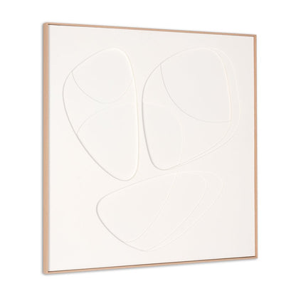 White Curvy Geo Trio Brown Shadowbox Wall Art HomeRoots