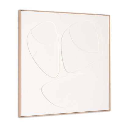 White Curvy Geo Trio Brown Shadowbox Wall Art HomeRoots