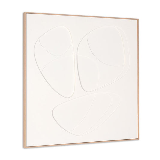 White Curvy Geo Trio Brown Shadowbox Wall Art HomeRoots