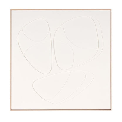 White Curvy Geo Trio Brown Shadowbox Wall Art HomeRoots