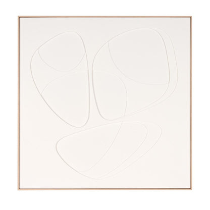 White Curvy Geo Trio Brown Shadowbox Wall Art HomeRoots