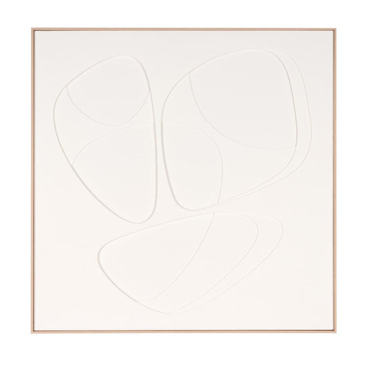 White Curvy Geo Trio Brown Shadowbox Wall Art HomeRoots