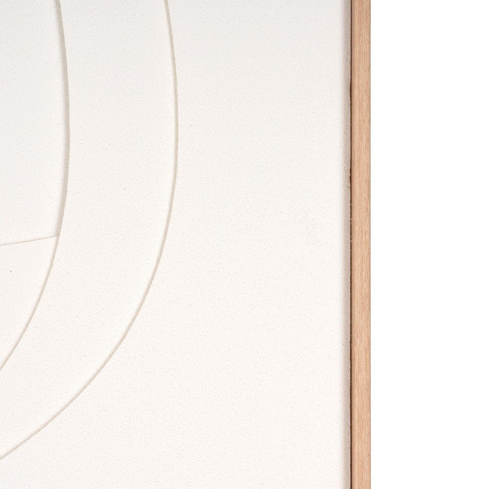 White Curvy Geo Trio Brown Shadowbox Wall Art HomeRoots
