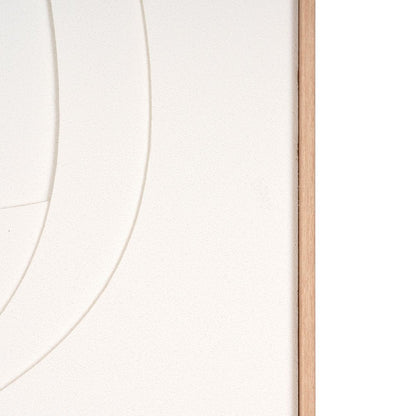 White Curvy Geo Trio Brown Shadowbox Wall Art HomeRoots