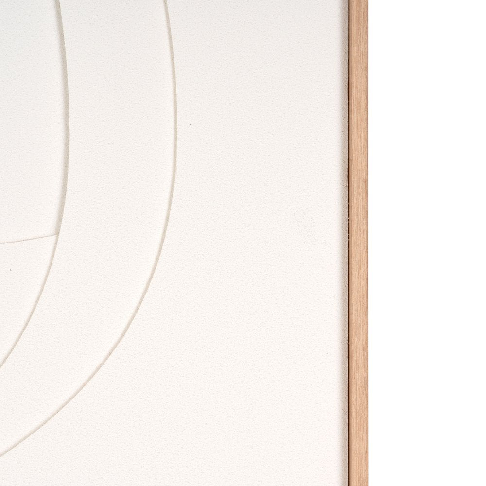 White Curvy Geo Trio Brown Shadowbox Wall Art HomeRoots