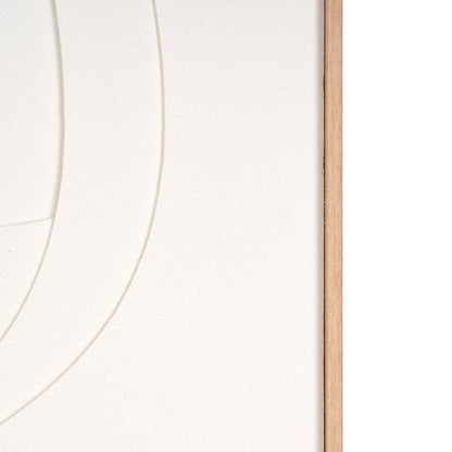 White Curvy Geo Trio Brown Shadowbox Wall Art HomeRoots