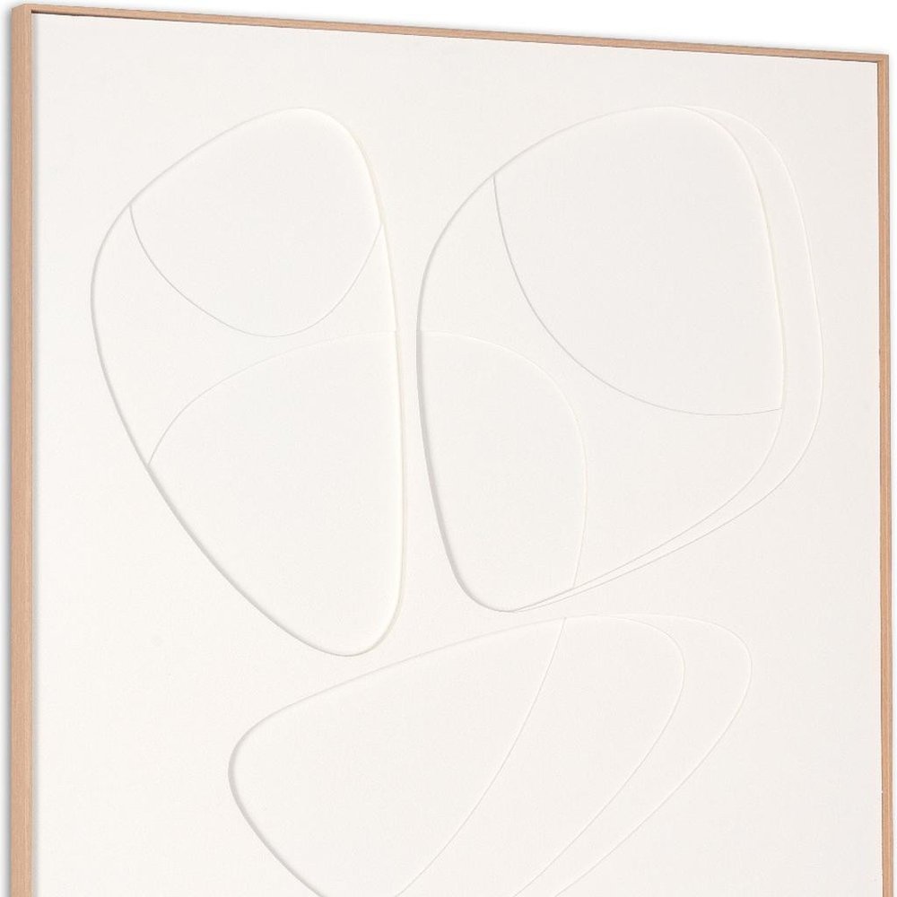 White Curvy Geo Trio Brown Shadowbox Wall Art HomeRoots