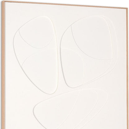 White Curvy Geo Trio Brown Shadowbox Wall Art HomeRoots