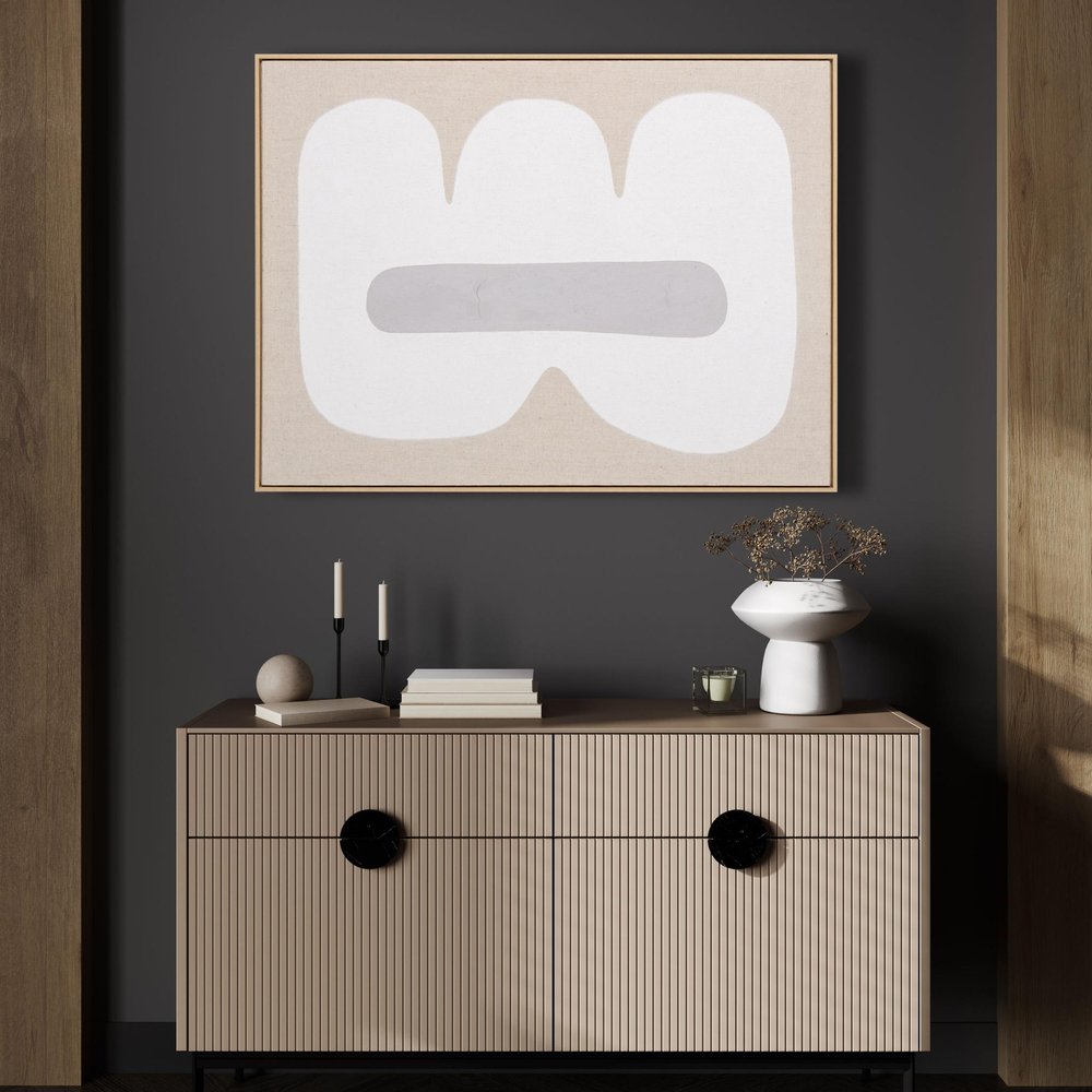 Interval I Hand Painted Brown Floater Frame Wall Art HomeRoots