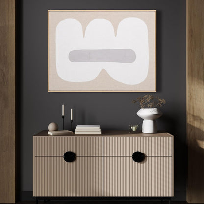 Interval I Hand Painted Brown Floater Frame Wall Art HomeRoots