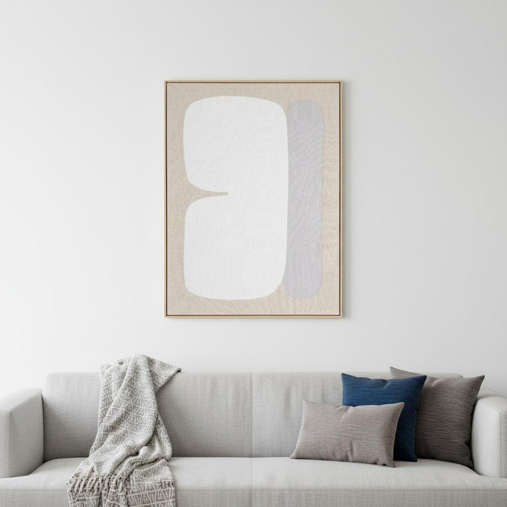 Interval II Hand Painted Brown Floater Frame Wall Art HomeRoots