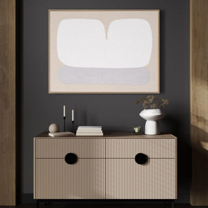 Interval II Hand Painted Brown Floater Frame Wall Art HomeRoots