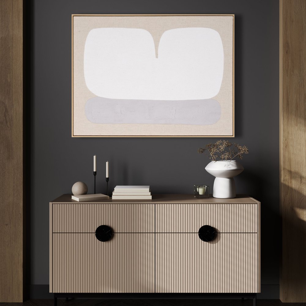 Interval II Hand Painted Brown Floater Frame Wall Art HomeRoots