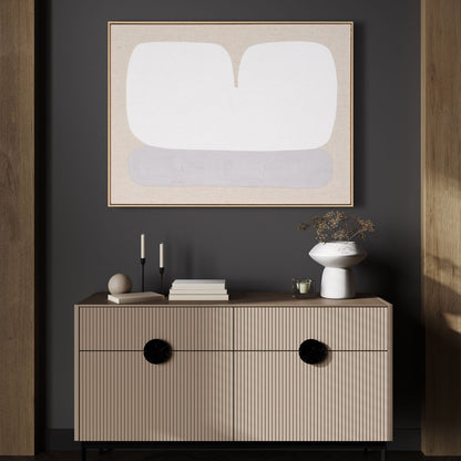 Interval II Hand Painted Brown Floater Frame Wall Art HomeRoots