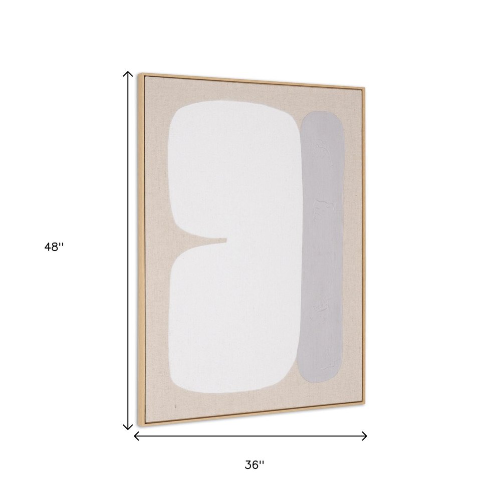 Interval II Hand Painted Brown Floater Frame Wall Art HomeRoots