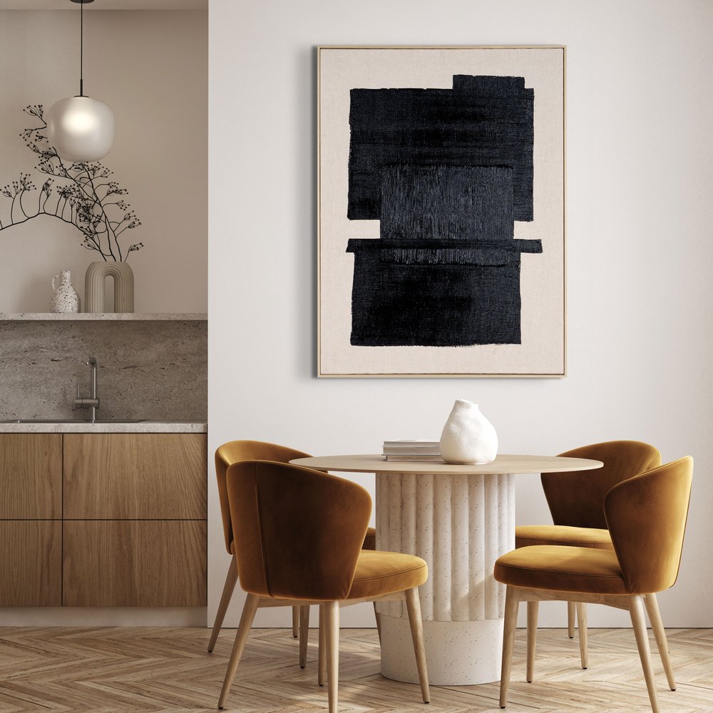 Fortissimo Hand Painted Brown Floater Frame Wall Art HomeRoots