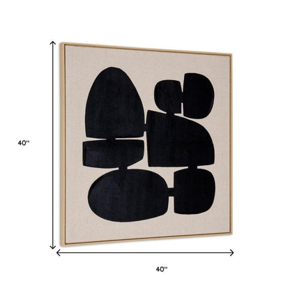 Cairns I Hand Painted Brown Floater Frame Wall Art HomeRoots