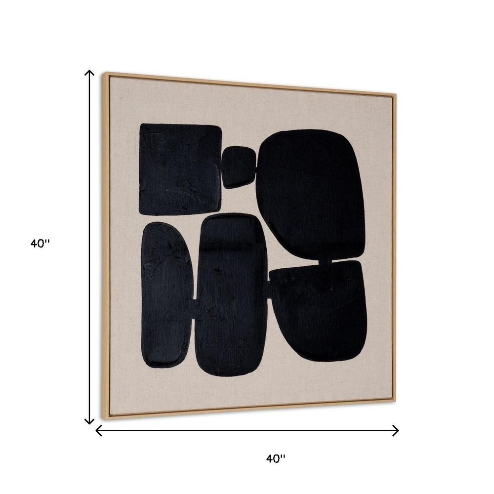 Cairns II Hand Painted Brown Floater Frame Wall Art HomeRoots