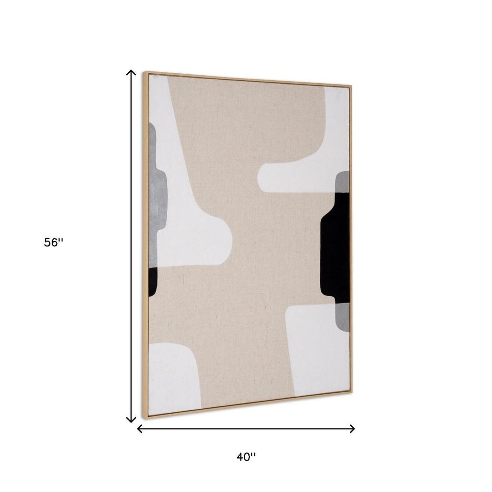 Cadenza Hand Painted Brown Floater Frame Wall Art HomeRoots