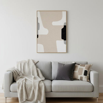 Cadenza Hand Painted Brown Floater Frame Wall Art HomeRoots