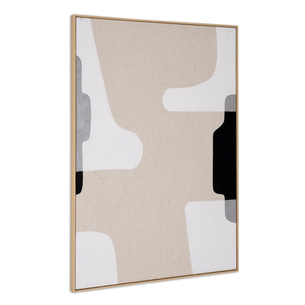 Cadenza Hand Painted Brown Floater Frame Wall Art HomeRoots