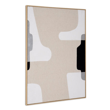 Cadenza Hand Painted Brown Floater Frame Wall Art HomeRoots