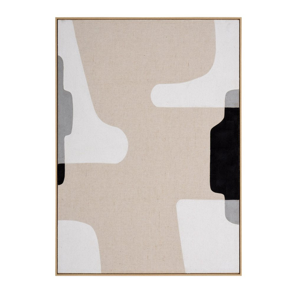 Cadenza Hand Painted Brown Floater Frame Wall Art HomeRoots