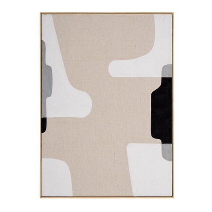 Cadenza Hand Painted Brown Floater Frame Wall Art HomeRoots