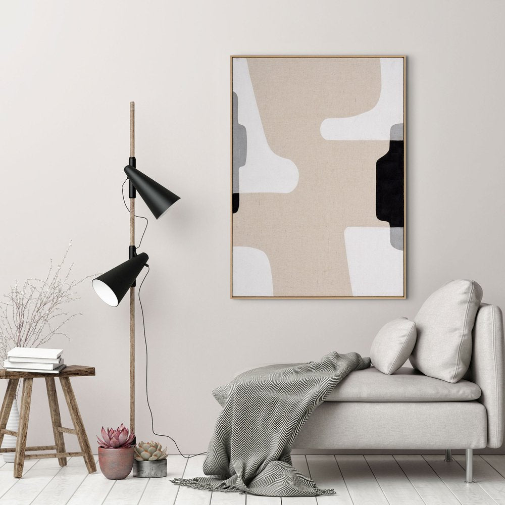 Cadenza Hand Painted Brown Floater Frame Wall Art HomeRoots