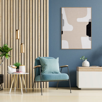 Cadenza Hand Painted Brown Floater Frame Wall Art HomeRoots