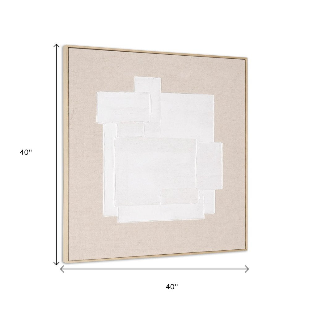 Octav II Hand Painted Brown Floater Frame Wall Art HomeRoots
