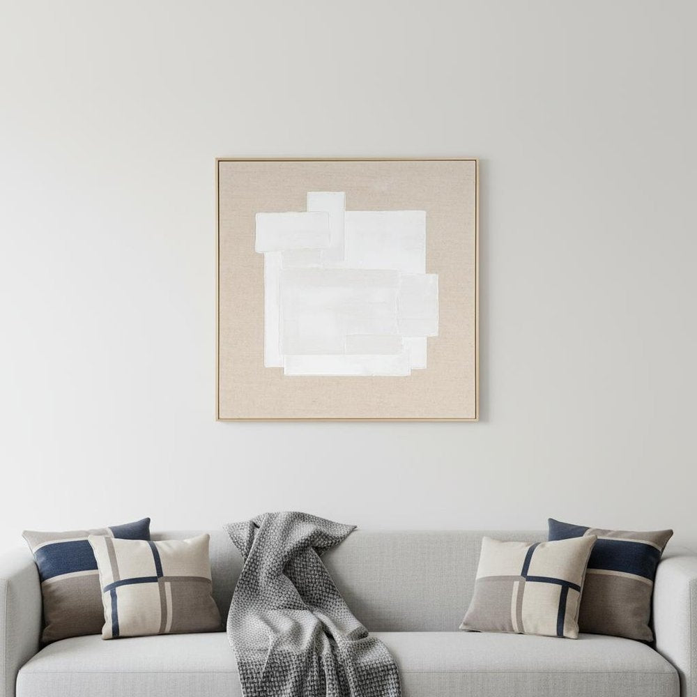 Octav II Hand Painted Brown Floater Frame Wall Art HomeRoots