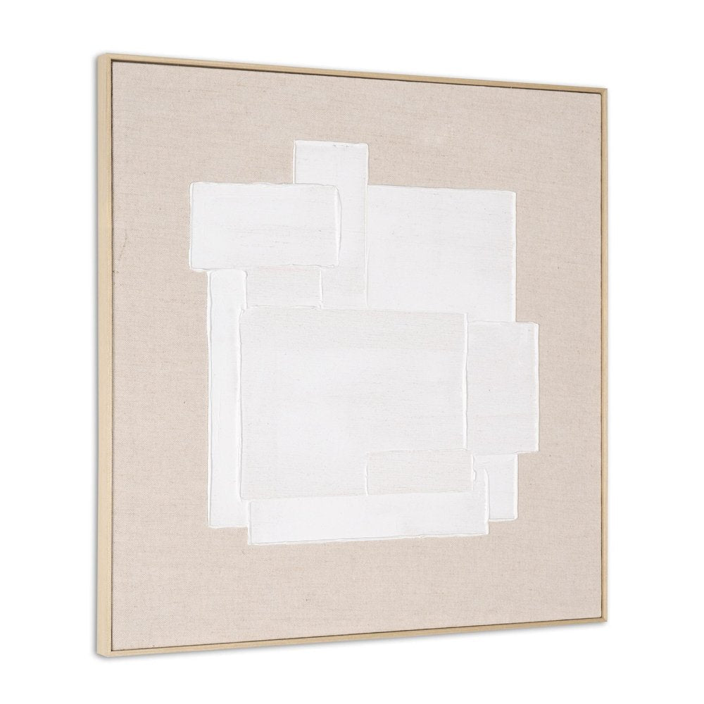 Octav II Hand Painted Brown Floater Frame Wall Art HomeRoots