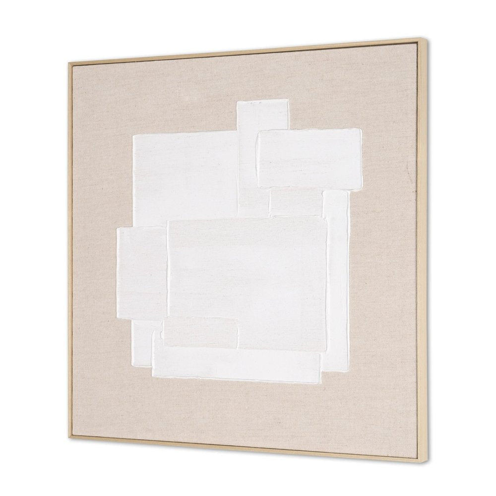 Octav II Hand Painted Brown Floater Frame Wall Art HomeRoots
