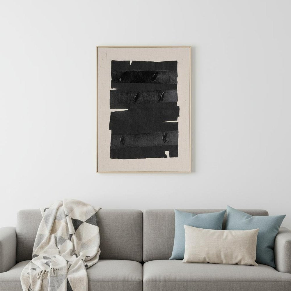 Echoes of Shadows I Hand Painted Brown Floater Frame Wall Art HomeRoots
