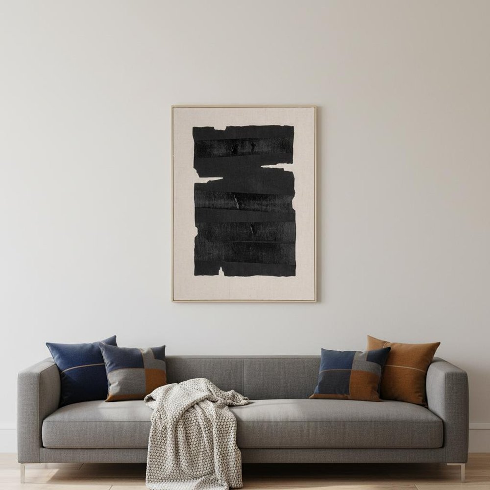 Echoes of Shadows II Hand Painted Brown Floater Frame Wall Art HomeRoots