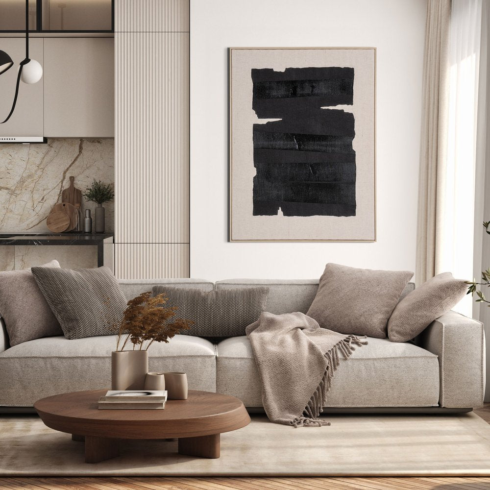 Echoes of Shadows II Hand Painted Brown Floater Frame Wall Art HomeRoots