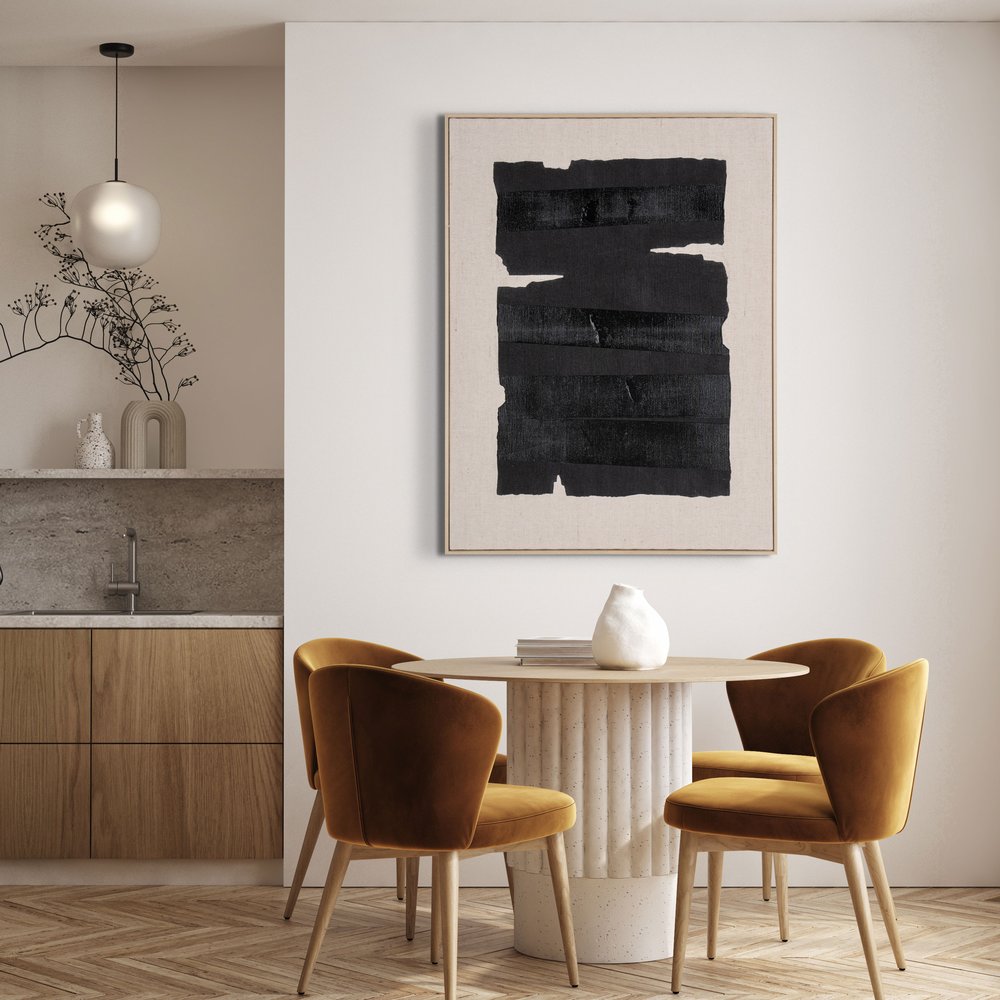 Echoes of Shadows II Hand Painted Brown Floater Frame Wall Art HomeRoots