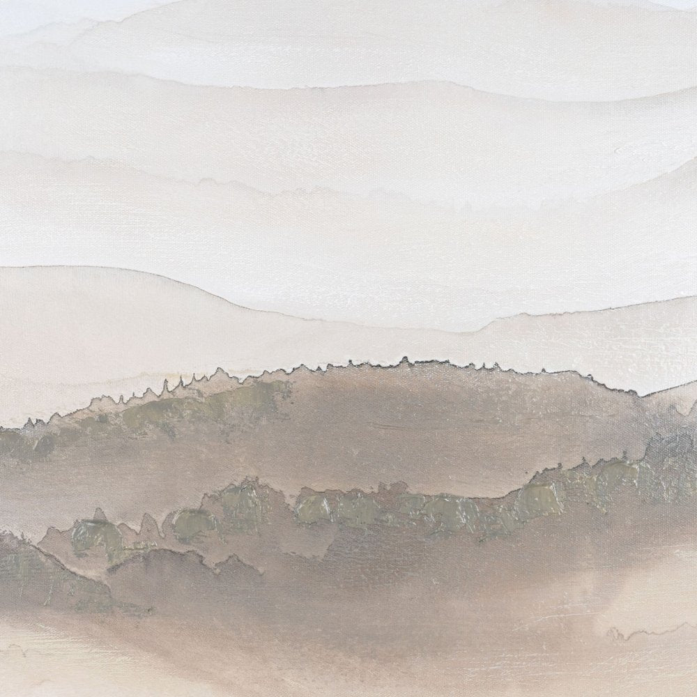 Over the Hills Hand Painted Brown Floater Frame Wall Art HomeRoots