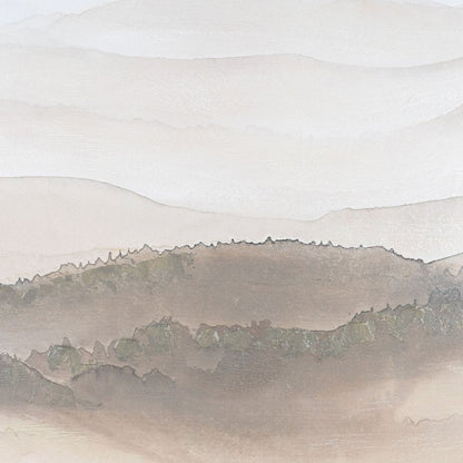 Over the Hills Hand Painted Brown Floater Frame Wall Art HomeRoots