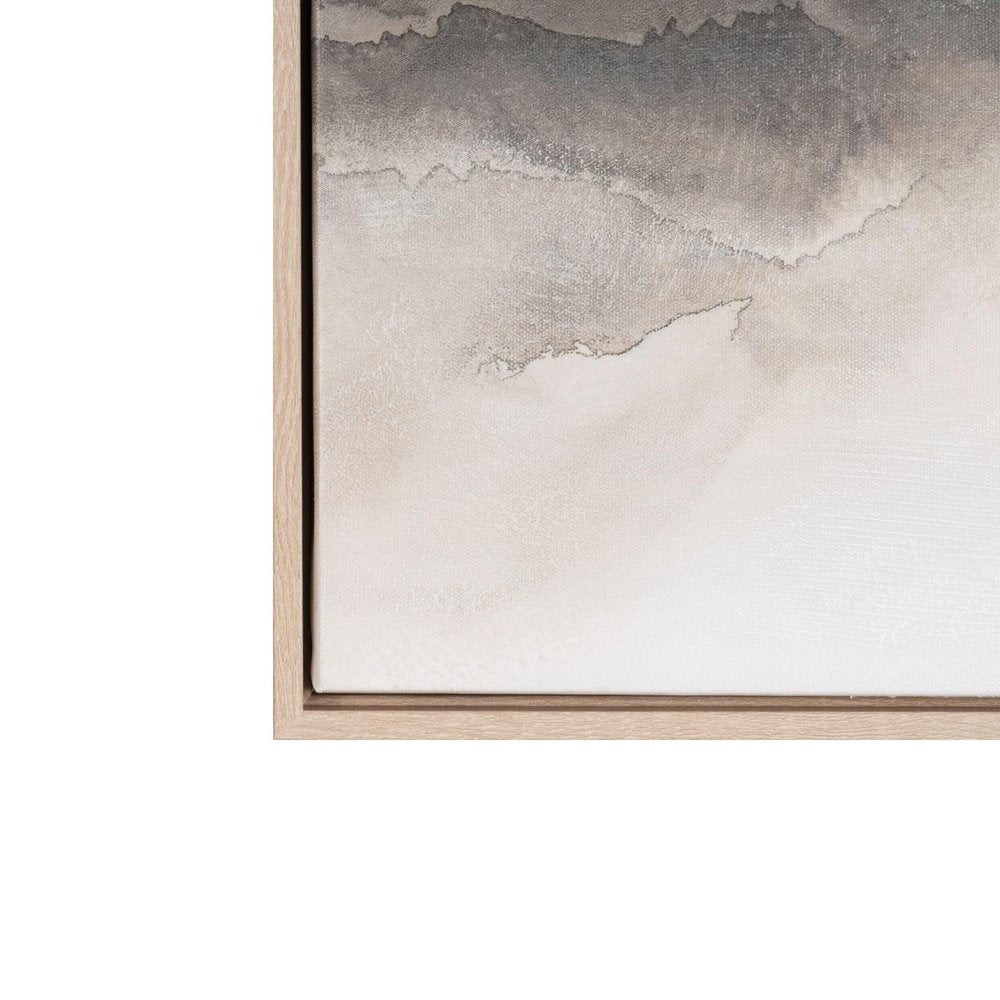 Over the Hills Hand Painted Brown Floater Frame Wall Art HomeRoots