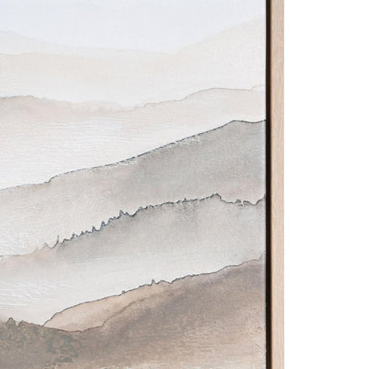 Over the Hills Hand Painted Brown Floater Frame Wall Art HomeRoots