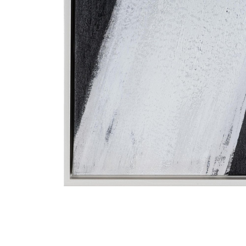 Intersecting Dimensions Hand Painted White Floater Frame Wall Art HomeRoots