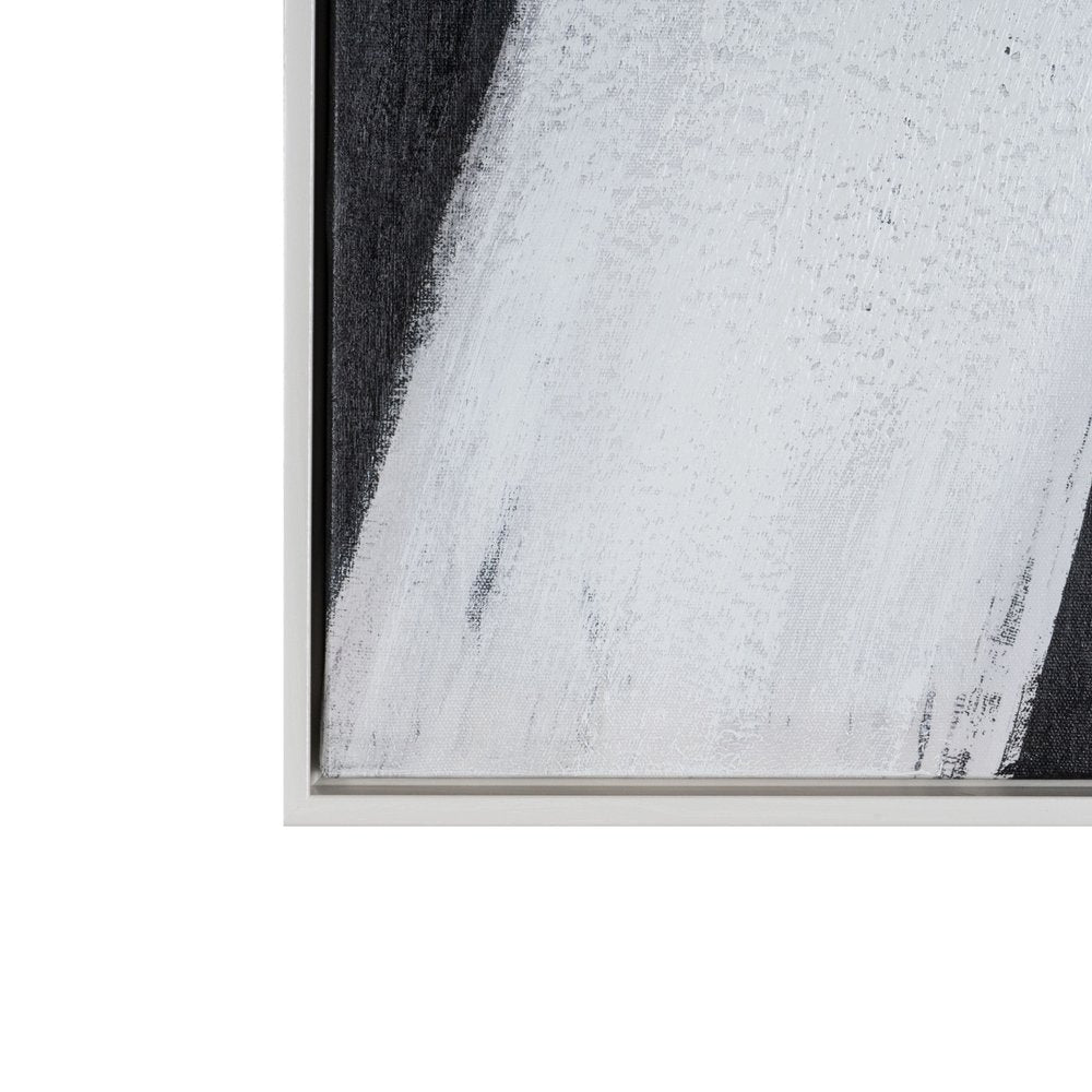 Intersecting Dimensions Hand Painted White Floater Frame Wall Art HomeRoots