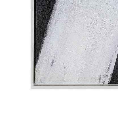 Intersecting Dimensions Hand Painted White Floater Frame Wall Art HomeRoots