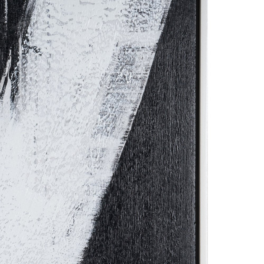 Intersecting Dimensions Hand Painted White Floater Frame Wall Art HomeRoots