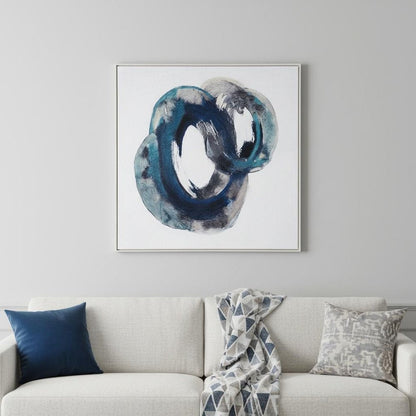 Ripples in Time Hand Painted White Floater Frame Wall Art HomeRoots