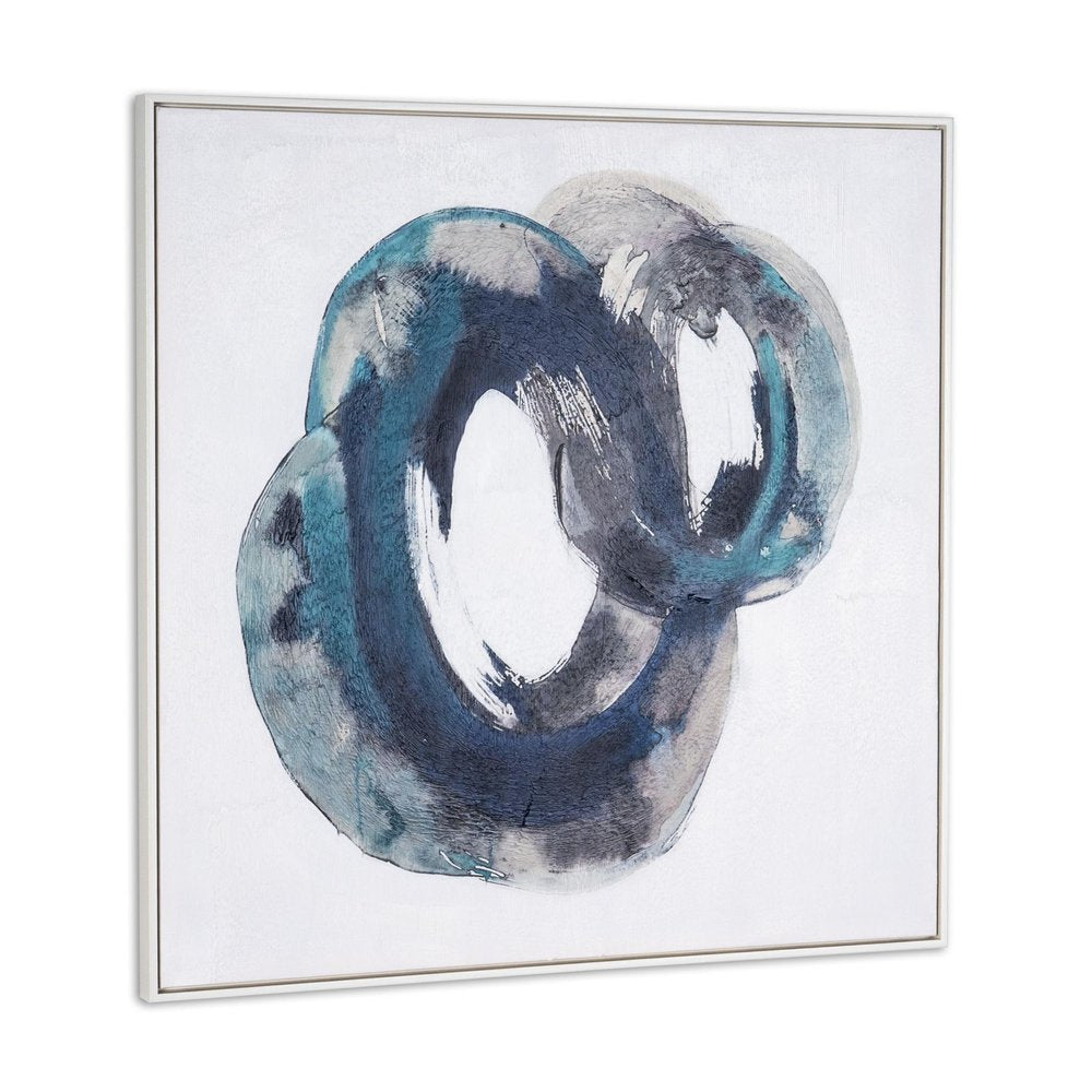 Ripples in Time Hand Painted White Floater Frame Wall Art HomeRoots
