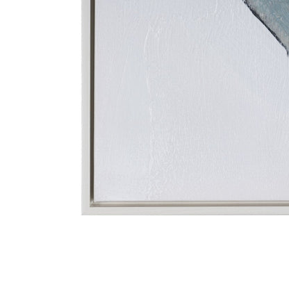 Ripples in Time Hand Painted White Floater Frame Wall Art HomeRoots