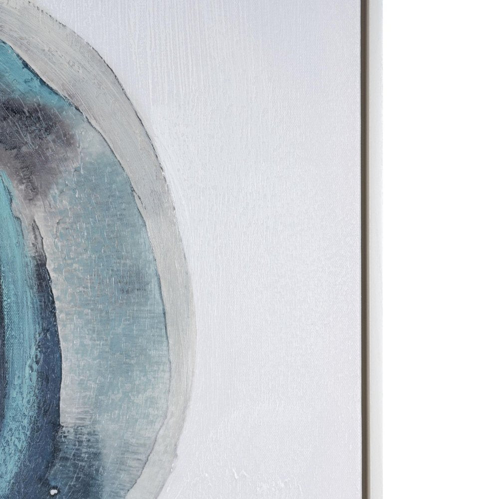 Ripples in Time Hand Painted White Floater Frame Wall Art HomeRoots